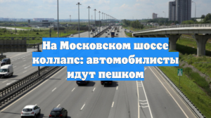 На Московском шоссе коллапс: автомобилисты идут пешком