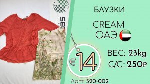 520-002 #3031 Блузки Крем Всесезон ОАЭ