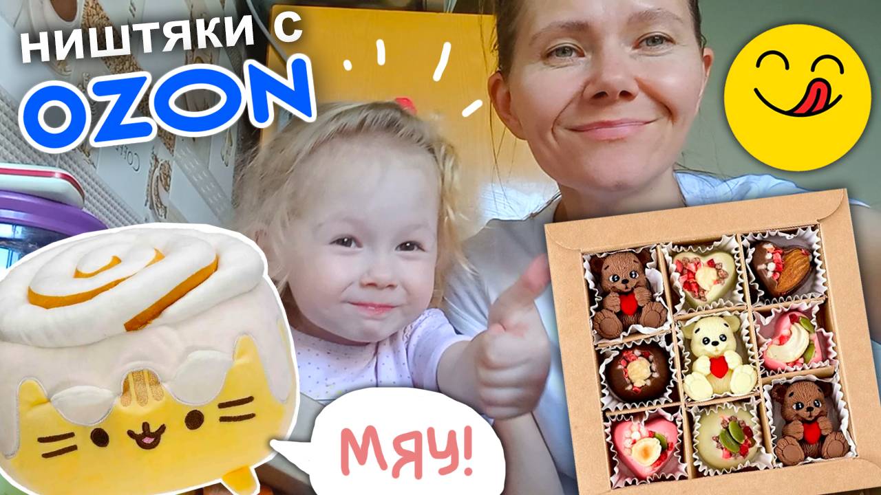 Красивые шоколадки ручной работы и мягкая игрушка Кот Пушин с OZON