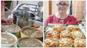 "Жизнь на пенсии" Сварила вкусный холодец и испекла пиццу.