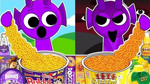 Incredibox Sprunki - Durple Normal vs Horror Versions Convenience Store Food _ Mukbang Animation