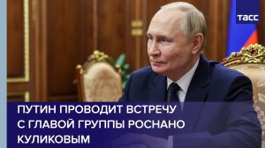 Путин проводит встречу с главой группы Роснано Куликовым