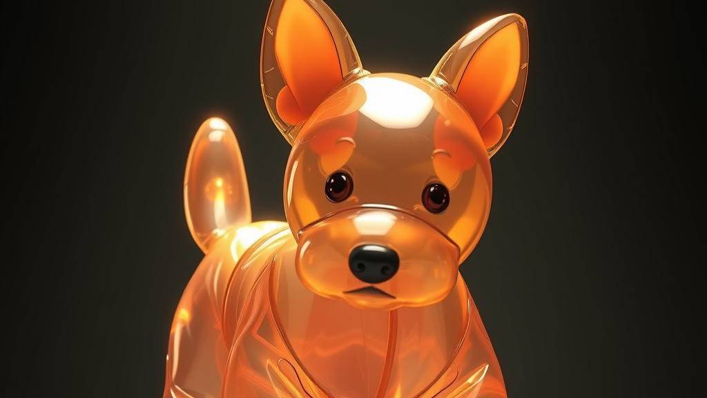 Полупрозрачная, надутая гелием, собака смотреть онлайн