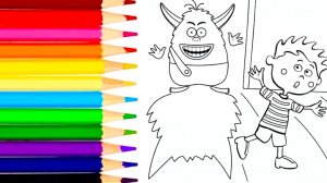 Раскраска с монстриком | видео для детей ❤️