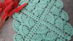 Этот квадрат крючком я назвала "Ракушки" ✨ Подробно ✨ Любой желаемый размер ✨