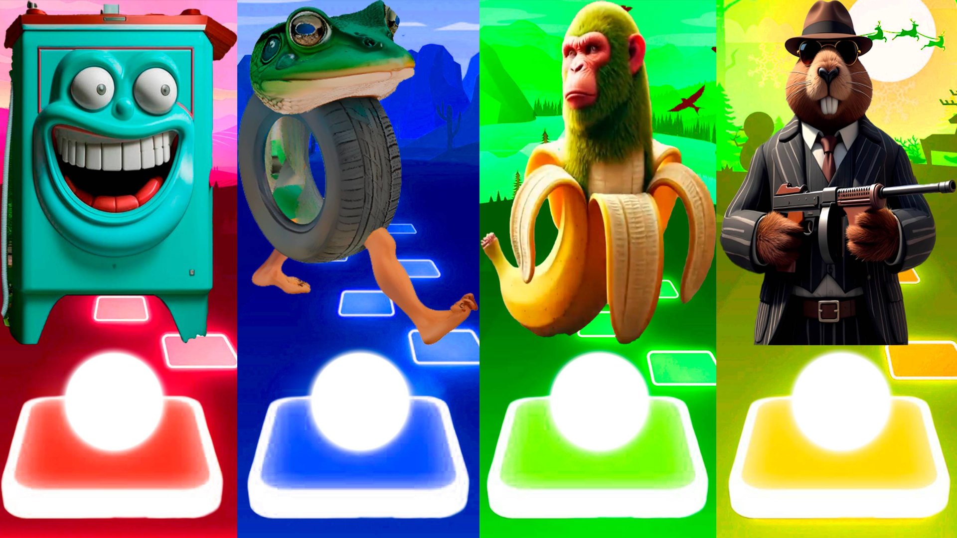 БОМ БОМ БОМ ГАЗУН 🆚 БОНЕКА АМБАЛАБУ 🆚 ШИМПАНЗИНИ БАНАНИНИ 🆚 БОБРИТО БАНДИТО | Tiles Hop №265 смотреть онлайн