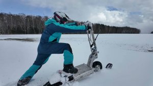 Испытания снего-самоката !