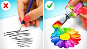 🎨 Крутые и необычные хитрости для рисования ✏️ Замечательные лайфхаки!