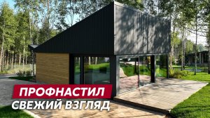 Стильный дом с кровлей из профнастила / Кровли Grand Line