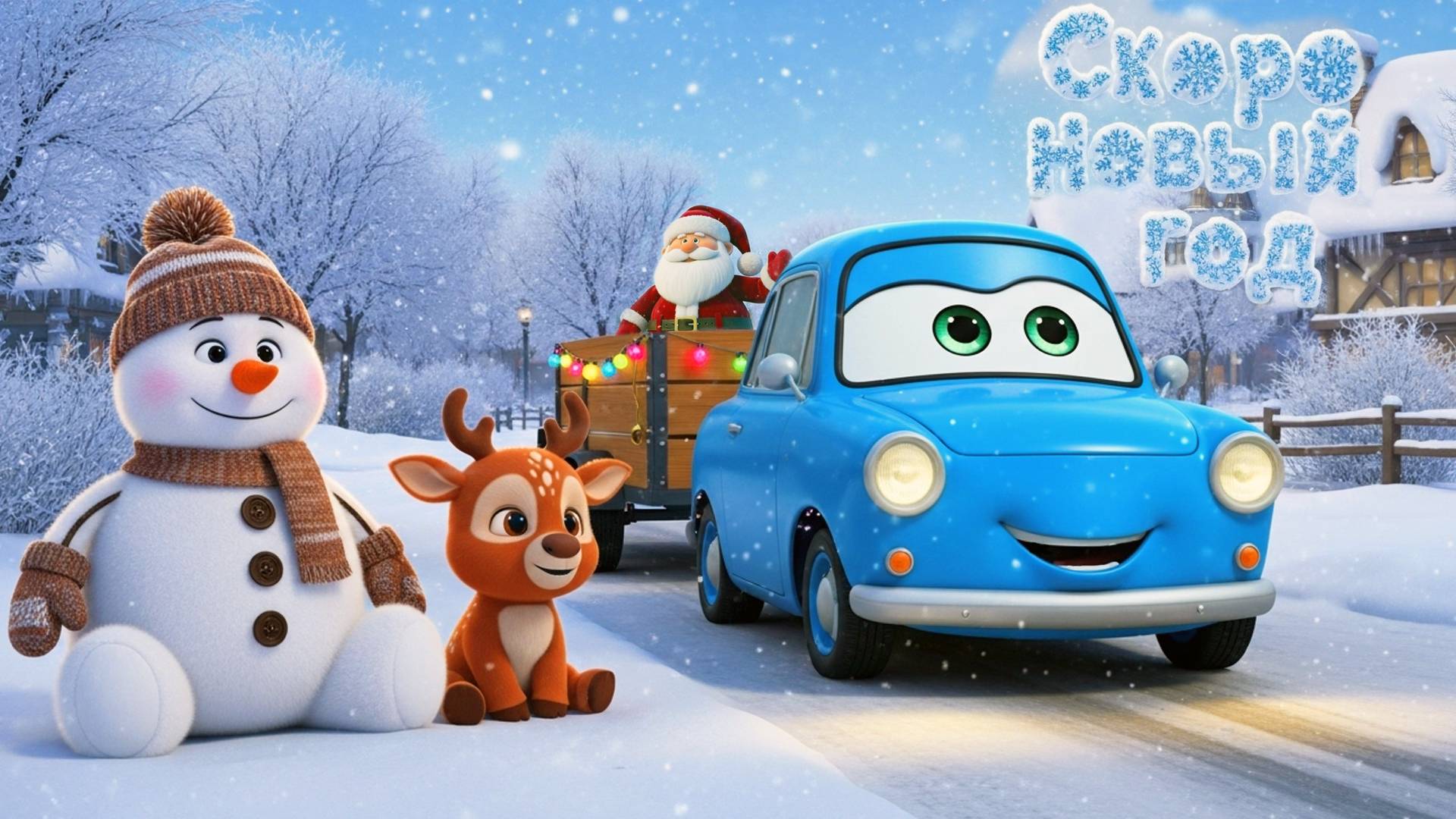 Запорожец едет, едет! Скоро Новый Год! | Детская песенка и мультклип смотреть онлайн