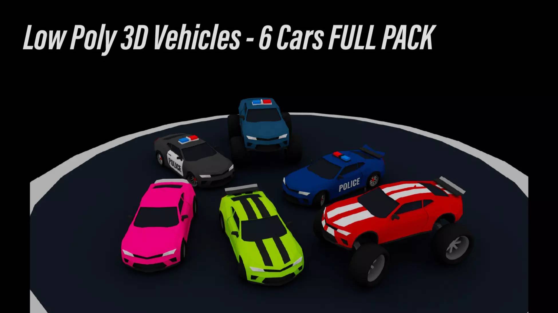 Asset Unity - Low Poly: 3D Vehicles || 6 Cars Pack(набор из 6 автомобилей) смотреть онлайн