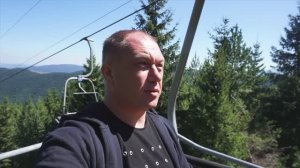 Подъем в горы. Рильские озера в Болгарии. Канатная дорога