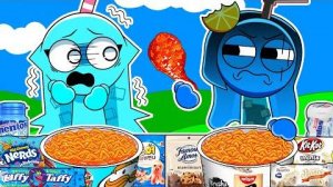 Incredibox Sprunki - Aqua vs Sherbet Convenience Store Food _ Mukbang Animation
