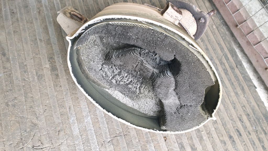 удаление катализатора и замена гофры на 