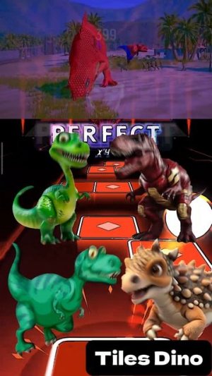 КТО САМЫЙ КРУТОЙ? - Мультики про Динозавров уровень 69 | МУЛЬТФИЛЬМЫ ДИНОЗАВРЫ в Tiles Hop