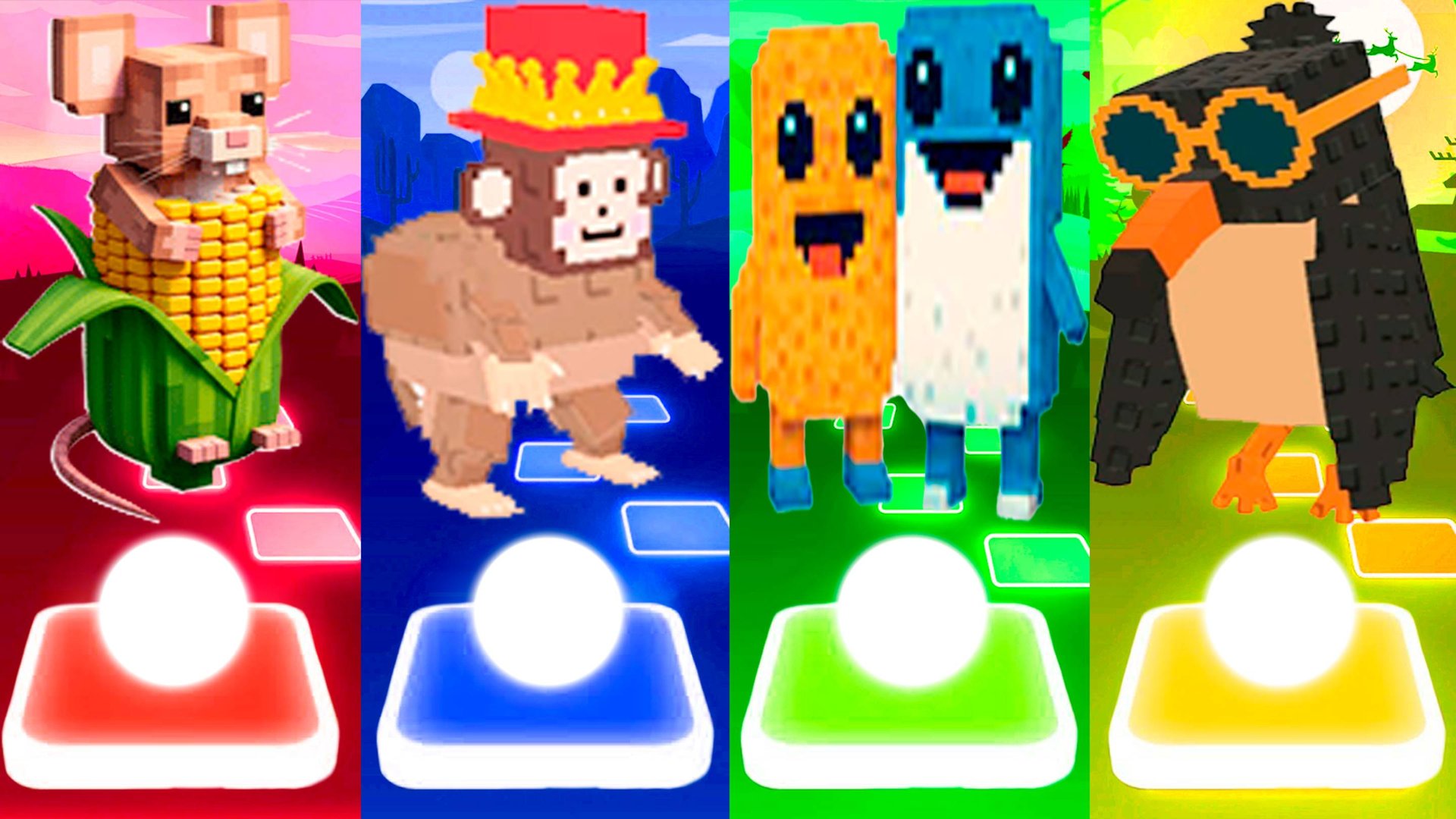 ПИПИ КОРНИ 🆚 РАККУН ДЖАНДЕЛИНИ 🆚 ТРАЛАЛЕРО ТРАЛАЛА 🆚 ФЛУРИ ФЛУРА | Tiles Hop №268 смотреть онлайн