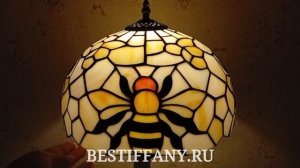 Настольная лампа тиффани с пчелками T 12353/1 от BESTIFFANY.RU
