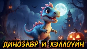 Динозавр и Хэллоуин, веселая песенка и видео для детей