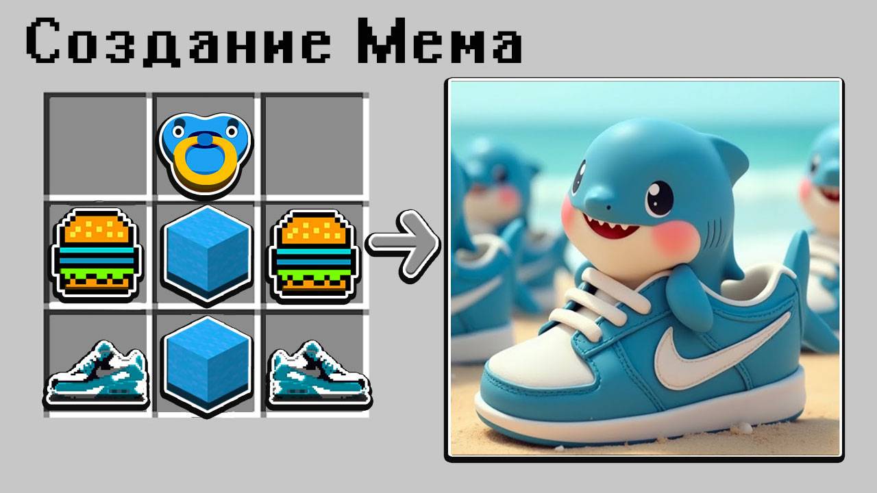 Как СКРАФТИТЬ БЕЙБИ ТРАЛАЛЕЛО ТРАЛАЛА МЕМ В МАЙНКРАФТ ? БРЕЙНРОТ ЖИВОТНЫЕ смотреть онлайн