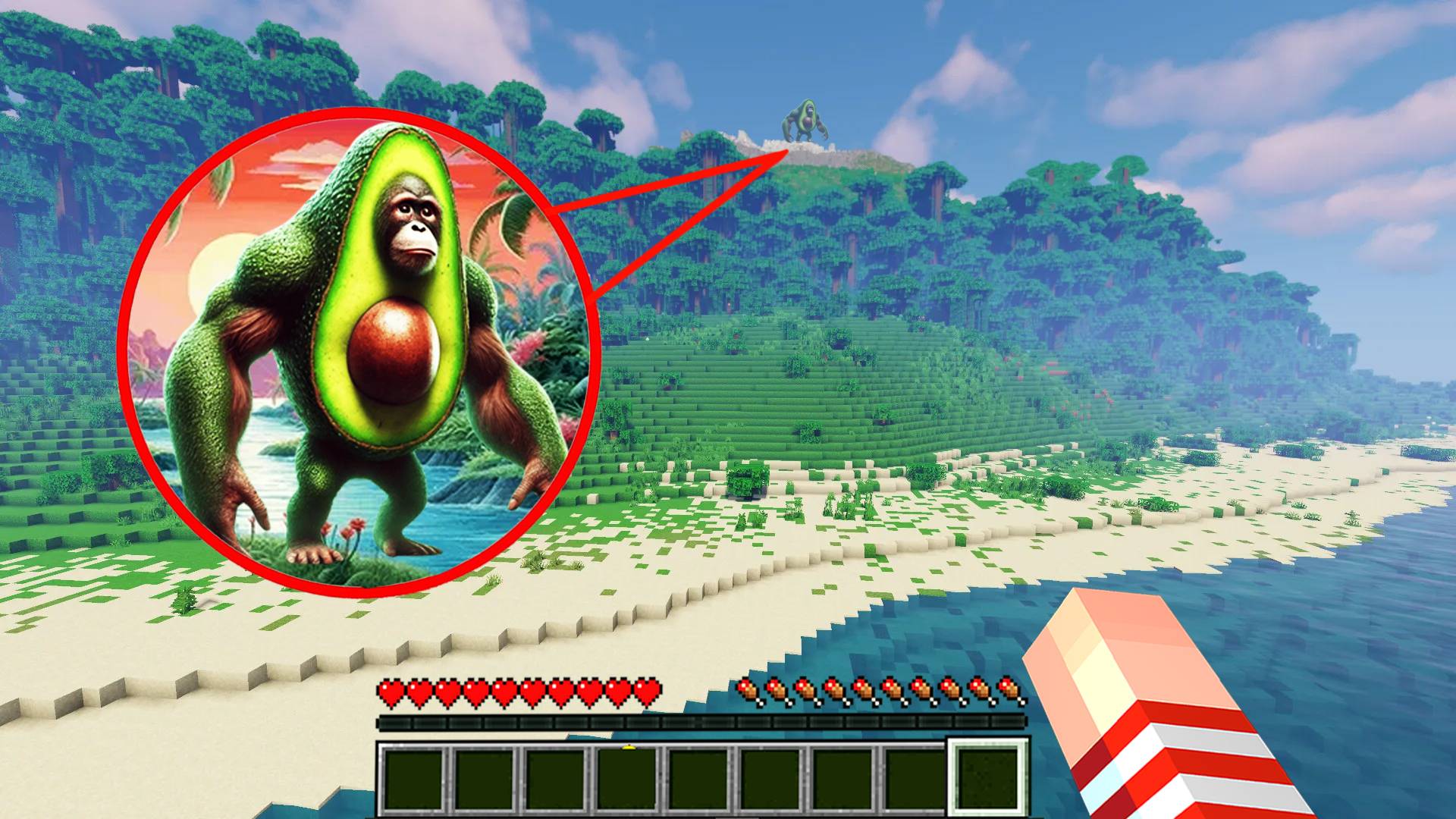 Я НАШЛА ШИМПАНЗИНИ БАНАНИНИ МЕМ В МАЙНКРАФТ! БРЕЙНРОТ ЖИВОТНЫЕ смотреть онлайн