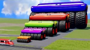 Большой и маленький Монстр-трак Молния Маккуин Красный против синего, Желтый против фиолетового | Be