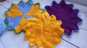 МК - Прихватки спицами из остатков пряжи