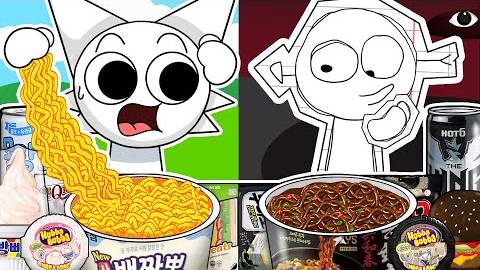 Incredibox Sprunki - Wenda Vs Parker Convenience Store Black White _ ASMR Mukbang