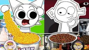 Incredibox Sprunki - Wenda vs Parker Convenience Store Black White _ ASMR Mukbang