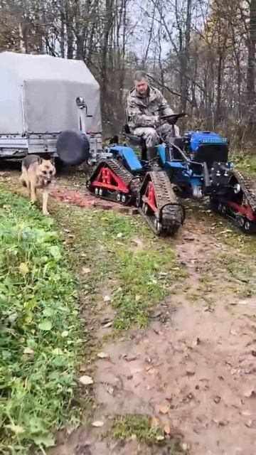Вездеход помощник на гусеницах Крутец! Грибы собрали, едем домой! смотреть онлайн