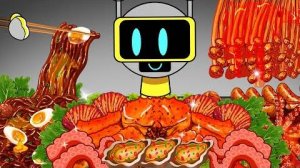 Incredibox Sprunki _ ВЕСЕЛЫЙ БОТ ест огненную лапшу и острые морепродукты _ ASMR Mukbang