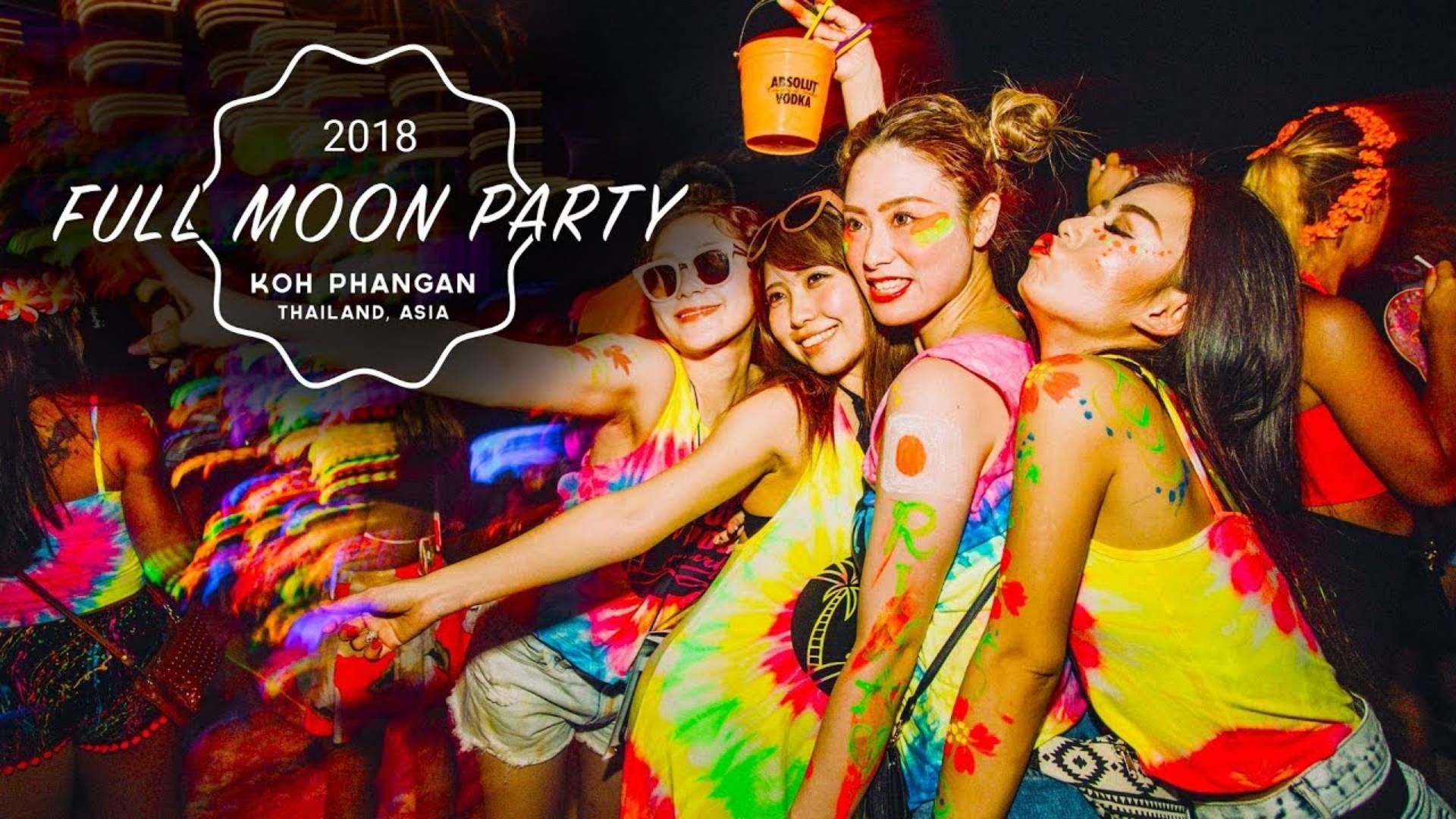 ФУЛ МУН ПАТИ на Пангане. Full Moon Party Koh Phangan. Лучшая вечеринка в Таиланде