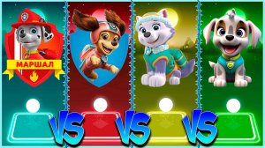 Щенячий патруль: Маршал VS Либерти VS Эверест VS Элла Coffin Dance в Tiles Hop lvl 7