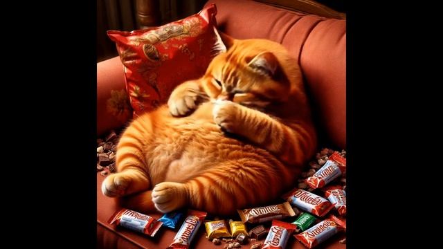 Толстый рыжий кот страдает от обжорства и ожирения , попадал в больницу смотреть онлайн