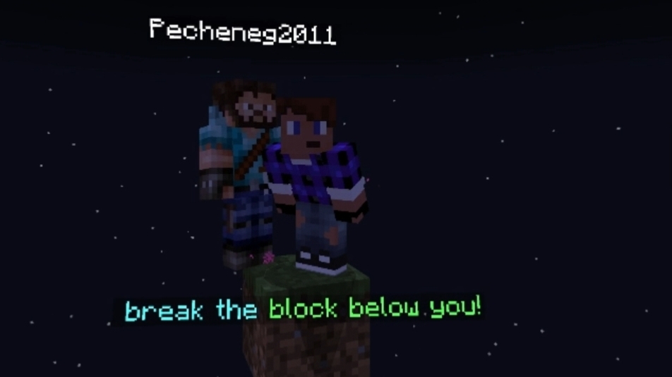 Спустя год мы вновь вернулись на один блок в Майнкрафт!