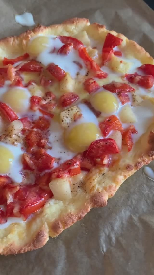 Творожная лепешка с начинкой    #изтворога #пп