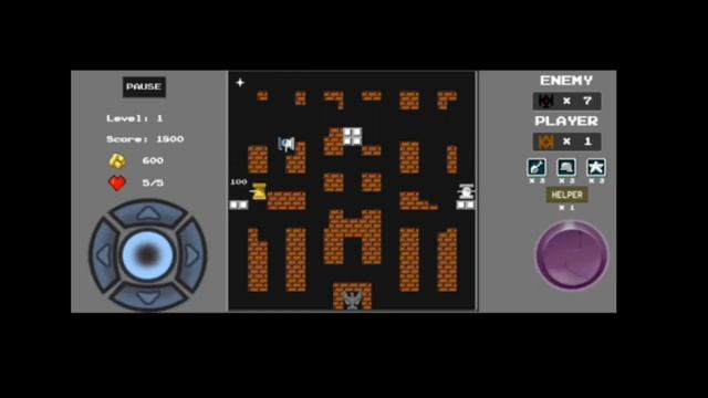 Денди, сега, лифа  Battle City. Tank 1990 NES, Dendy gameplay  Игра 90   х  танчики level 1