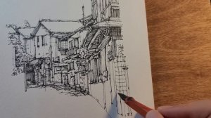 만년필로 그림 그리는 소리 SOUND and DRAWING by a Lamy fountain pen  tranquil countryside. (No Talking)