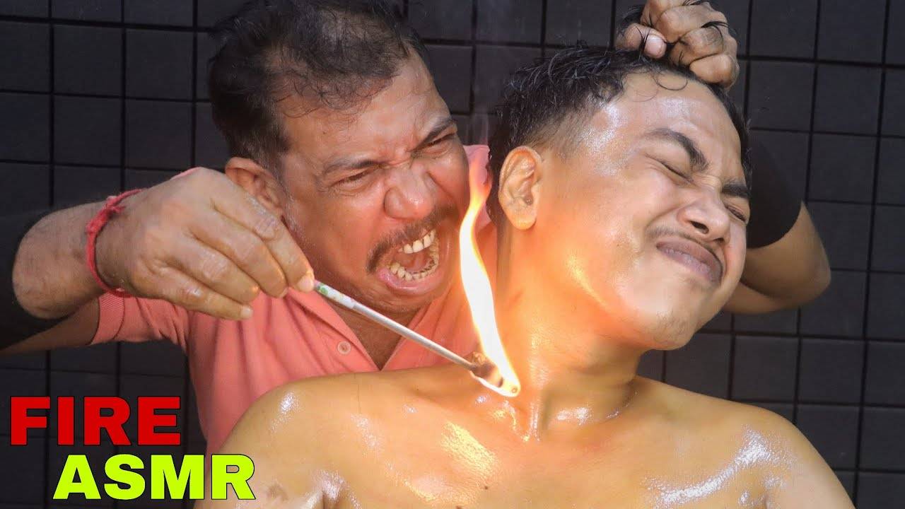 ASMR Ear Massage & Head Massage ｜ Ear Fire Relaxation ｜ Forehead Tapping Neck Cracking Stress Relief смотреть онлайн