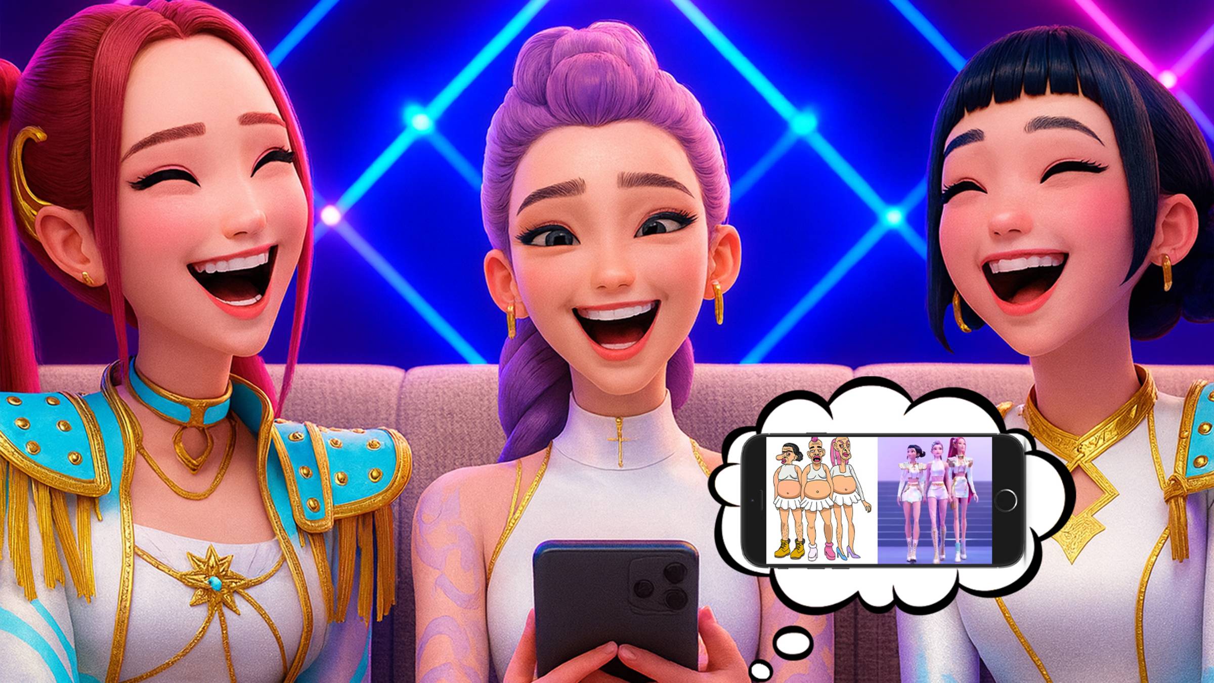 Охотницы на демонов карикатурная пародия. Golden Huntrix - KPop Demon Hunters Drawing Meme Parody