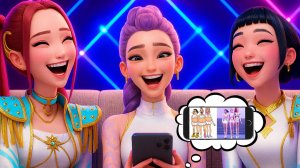 Охотницы на демонов карикатурная пародия. Golden Huntrix - KPop Demon Hunters Drawing Meme Parody