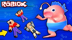 2 НУБА И ДЕВУШКА ПРО СПАСАЮТСЯ ОТ ПИРАНЬИ ПОД ВОДОЙ В РОБЛОКС