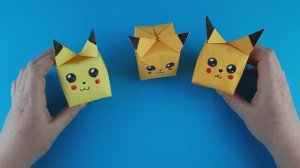 Оригами Пикачу! Как сделать Pikachu из бумаги своими руками!