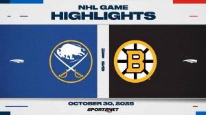 NHL Highlights ｜ Sabres vs. Bruins - October 30, 2025