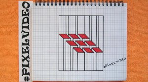 Обман зрения 3д рисунки по клеточкам #pixelvideo3d