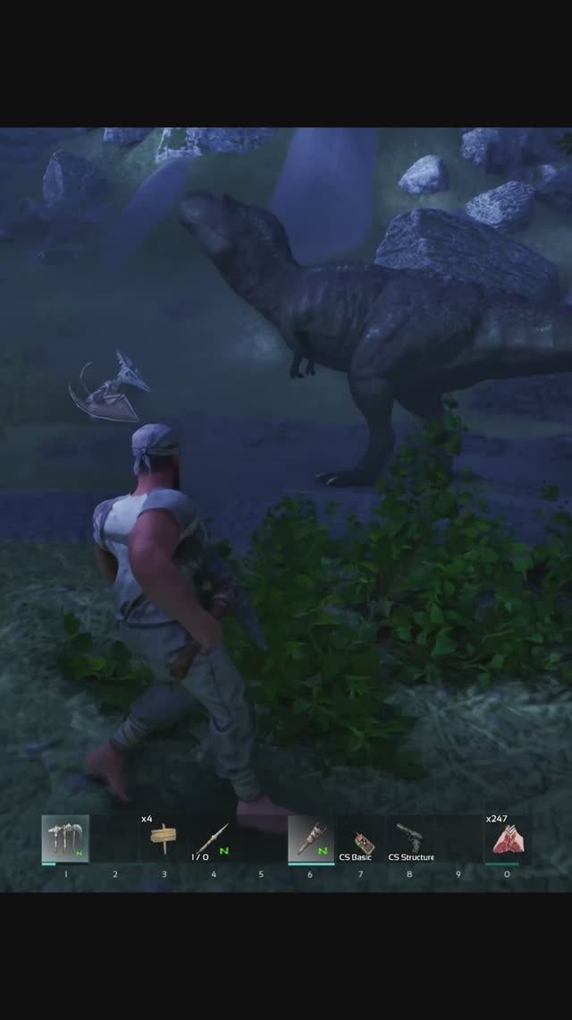 Тиранозавр на старте без седла ПАЛЕО РЕКС #arksurvivalascended #valguero #tyrannosaurus смотреть онлайн