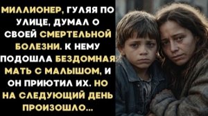 ИСТОРИЯ ИЗ ЖИЗНИ/Миллионер гуляя, думал о своей смертельной болезни и встретил женщину с малышом