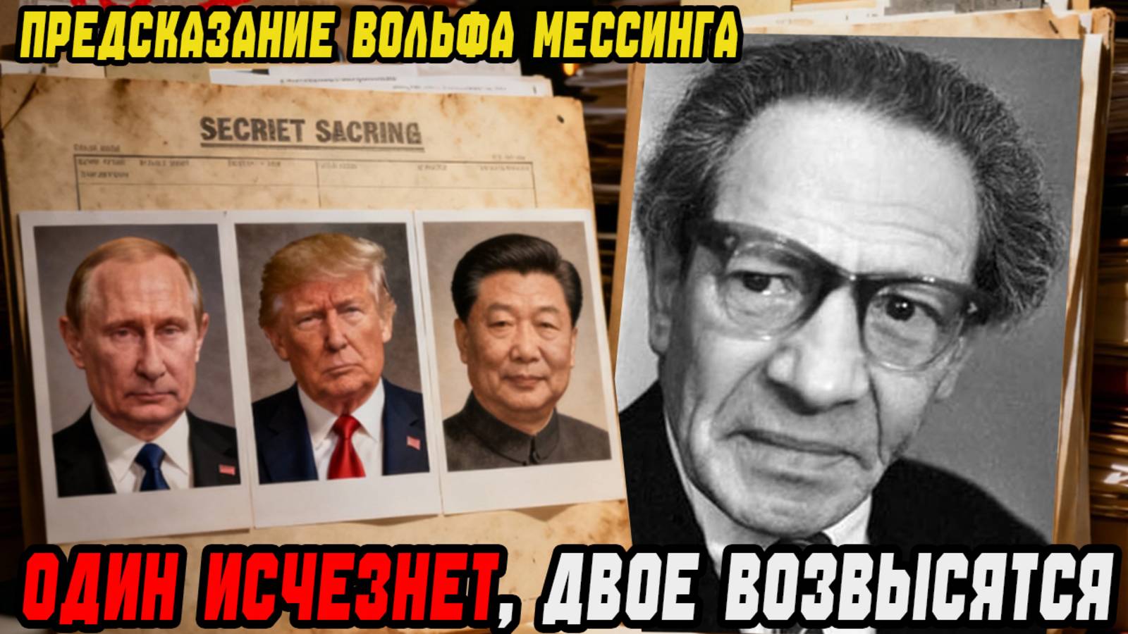 ОДИН ИСЧЕЗНЕТ, ДВОЕ ВОЗВЫСЯТСЯ МЕССИНГ ПРЕДСКАЗАЛ СУДЬБУ ТРЕХ МИРОВЫХ ЛИДЕРОВ! смотреть онлайн