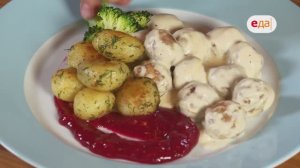 Фрикадельки с овощами со сливочным и брусничным соусами | Наедине с Мосиным /19