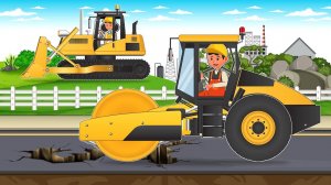 МУЛЬТИК МАШИНКИ ВИДЕО ПРО МАШИНКИ РЕМОНТИРУЮТ ДОРОГУ МУЛЬТФИЛЬМЫ ЦВЕТНЫЕ МАШИНКИ ИГРУШКИ МАШИНКИ