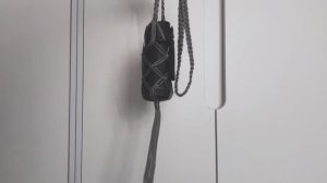 Сумка - авоська для бутылки или термоса за полчаса макраме мастер-класс для начинающих